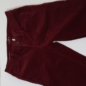 LOFT Burgundy corduroy pants SZ 26/2